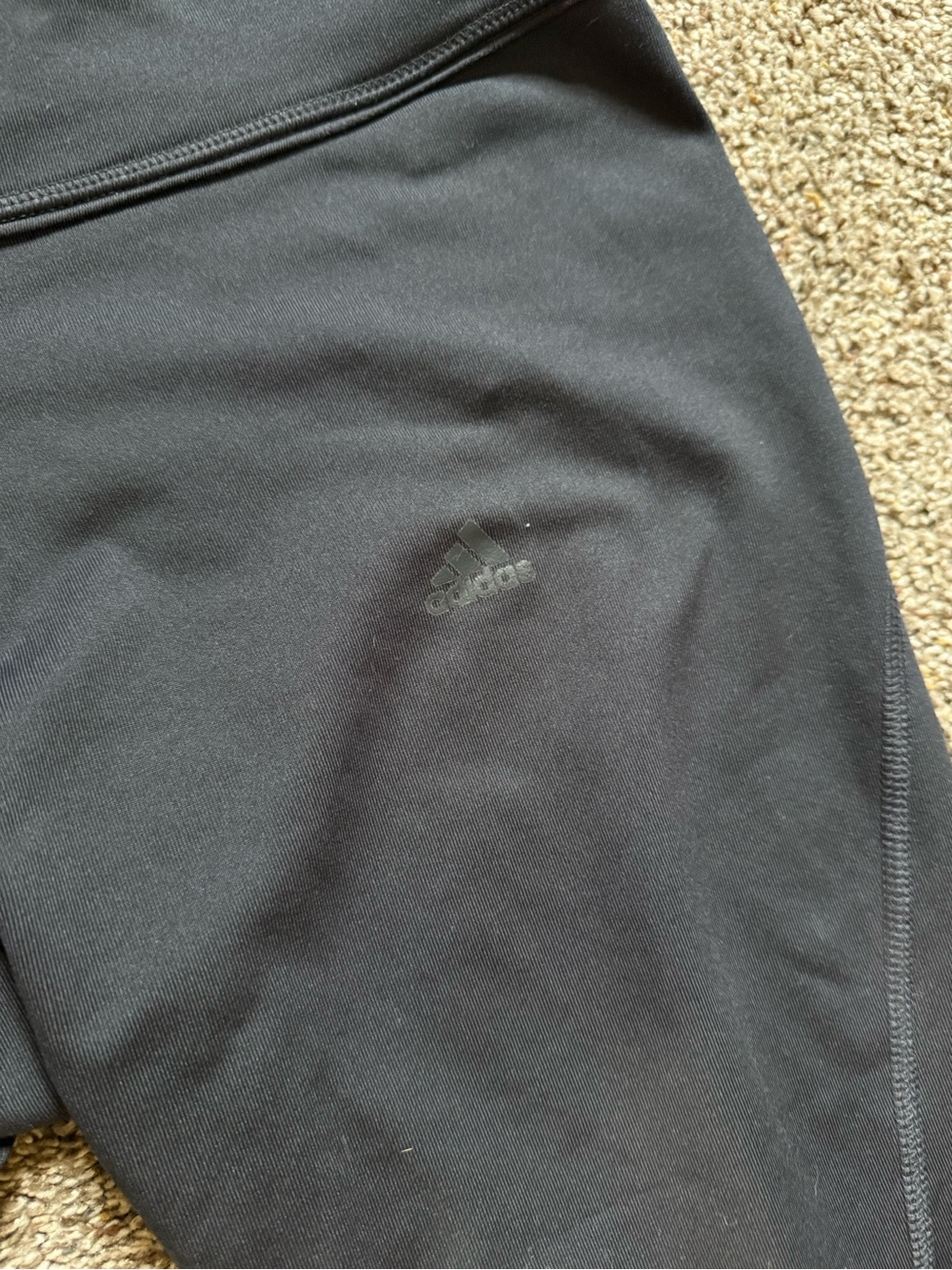 Adidas Black Cropped Athletic Leggings - Picture 3 of 4
